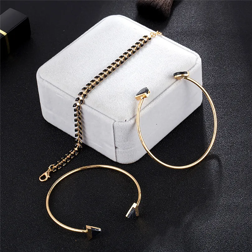 2019 New Women Men Fashion Bracelet Creative Leaves Wheat Ears Round Summer Beach Open Bracelet 3 Piece Set #E03 (7)