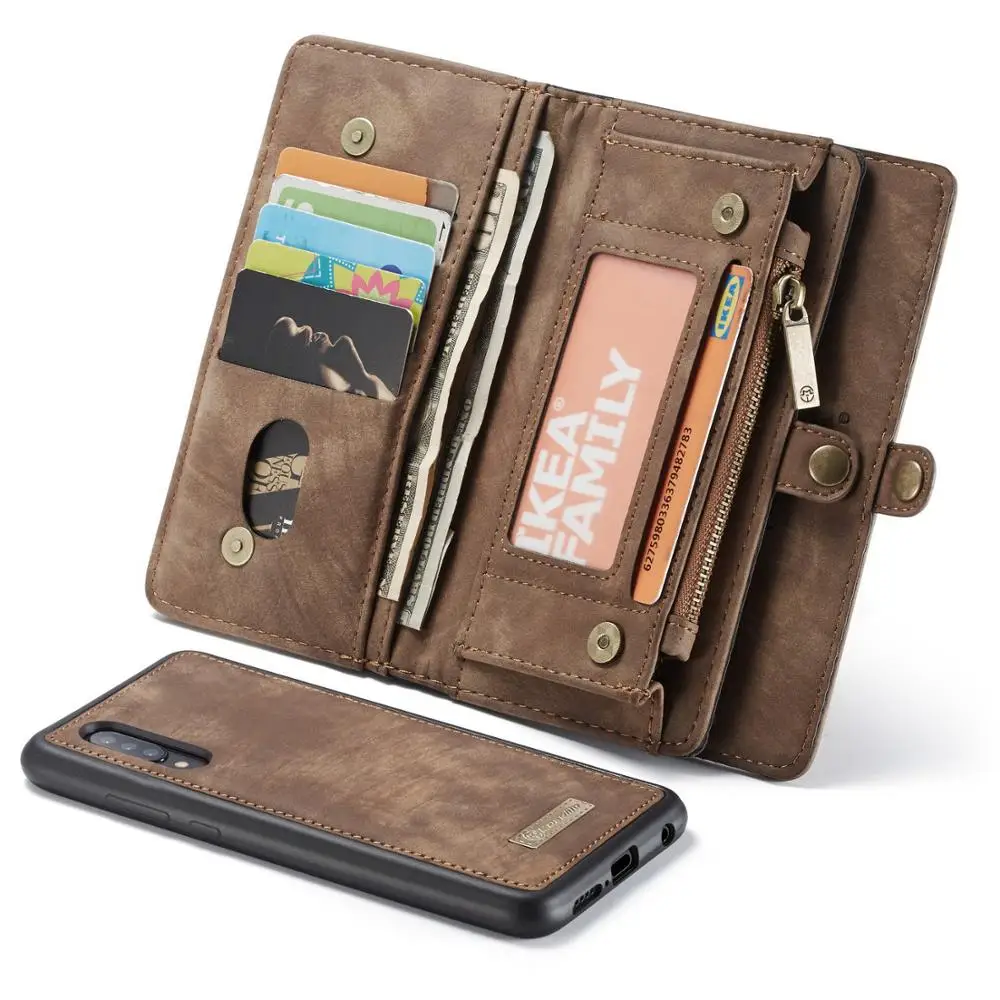CaseMe деловой кожаный флип чехол для Samsung Galaxy A80 A70 A50 A40 с отделяемым слотом A30 A20| |