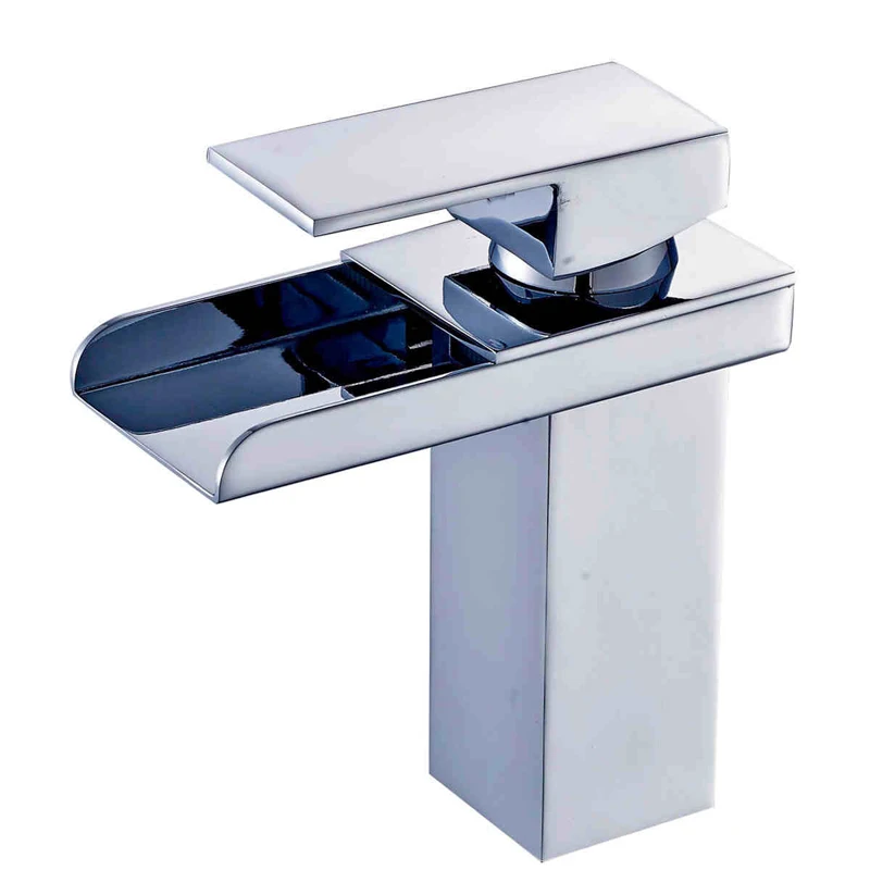 

Free Shipping Best Quality Bathroom Waterfall Basin Faucet Single Handle Hole Vanity Sink Mixer Tap Chrome Finish