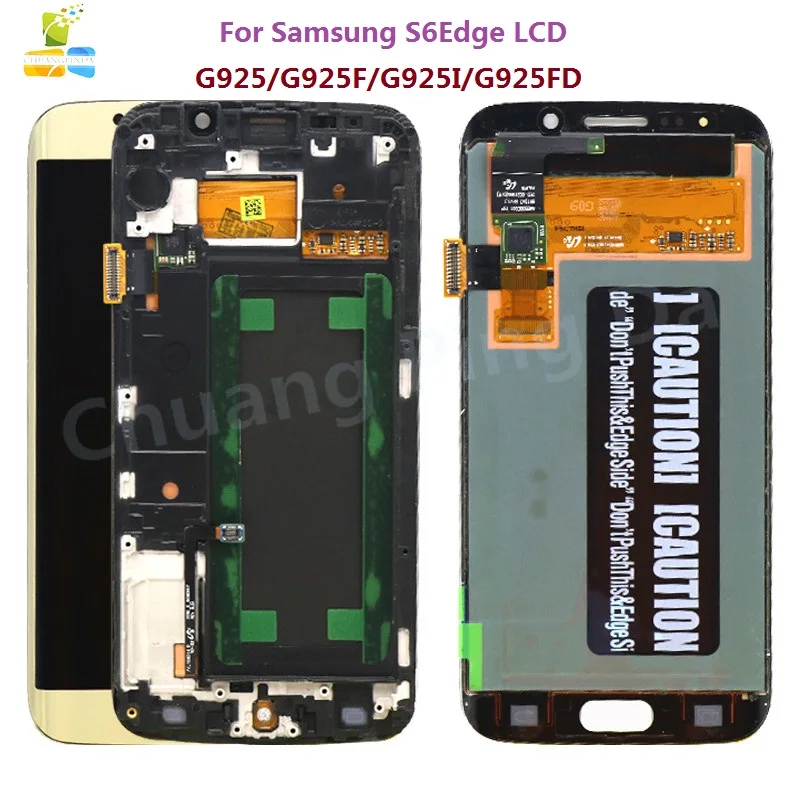 5.1For Samsung Galaxy S6 Edge LCD G925 G925F SM-G925F Display Touch Screen Digitizer Assembly with frame For SAMSUNG | Мобильные