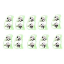 10 шт., зеленая светящаяся морская рыболовная кормушка, рыболовный колокольчик, двойной наконечник, Колокольчик для рыбы, сигнализация, рыболовные снасти, колокольчики, кольца, рыболовные аксессуары