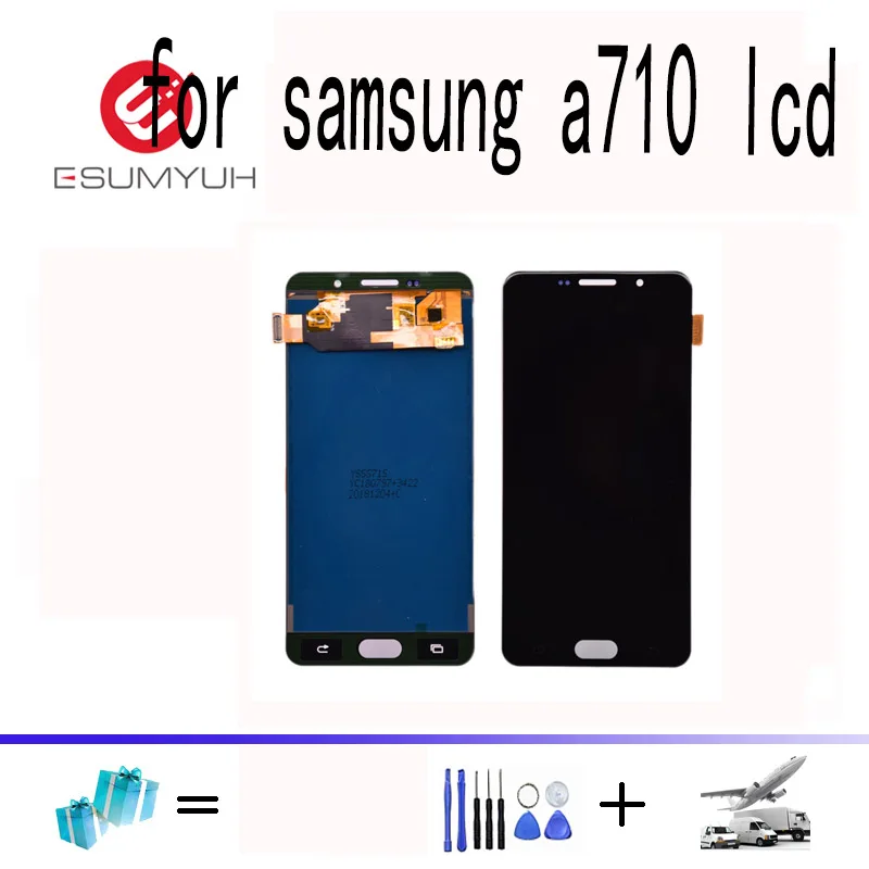 Яркость можно настраивать ЖК-дисплей для Samsung Galaxy A7 2016 A710 A7100 A710F A710M с сенсорным