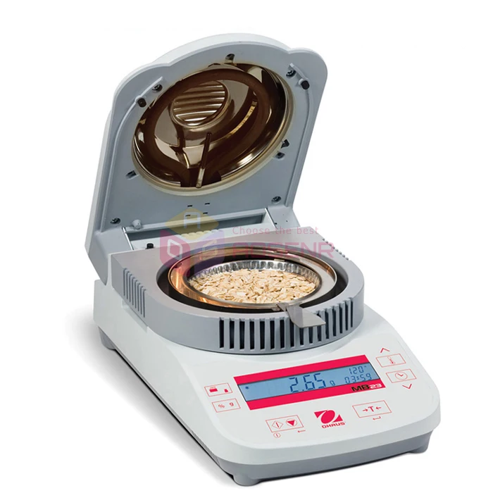 

Ohaus MB23 110g Capacity Moisture Analyzer Lab Infrared Heating Grain Moisture Tester Meter RS232 Lab Equipment