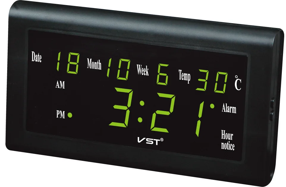  Best Selling Large LED Digital wall Clock Modern Design With Thermometer And Hygrometer VST795w - 32816952260