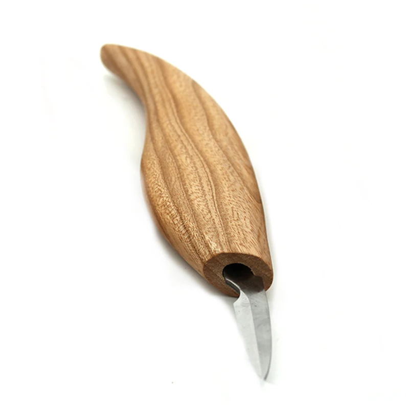 1 шт. резец из нержавеющей стали для резьбы по дереву высокопрочный зацепленный инструмент для вырезания резьбы по дереву - Тип лезвия: Curved Cutter