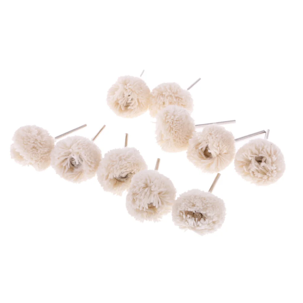 10 Pieces Polishing Wheel Buff Buffing Pad Brush for Rotary Polish Drill Bit Polishing Buffing Brushes