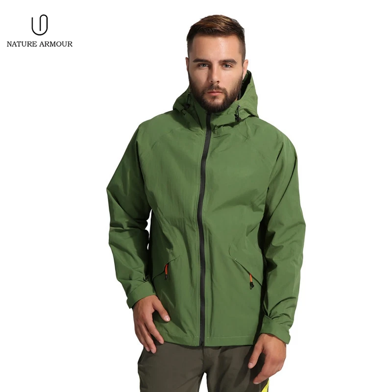 

NATURE ARMOUR outdoor waterproof men's coat new Men's windbreakers Camping Hunting Outdoor Hooded Coatwinter jacket for men
