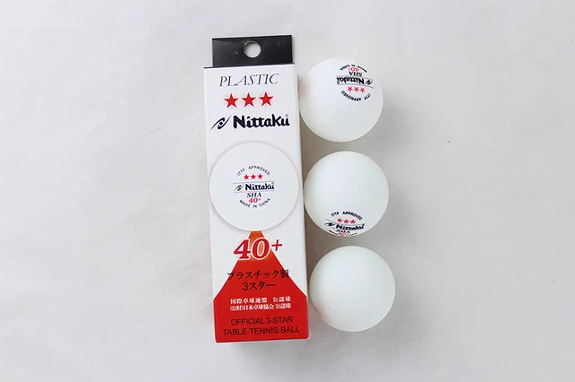 Nittaku Sha 3/ /étoiles ITTF 40/ 6/ pi/èces Plastique Balles de tennis de table