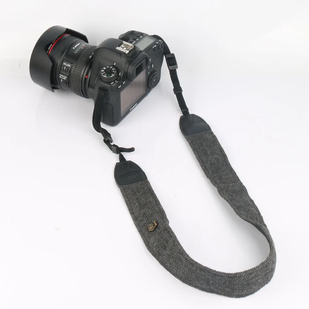 Newest Adjustable Cotton Leather Camera Strap Shoulder Neck Belt For