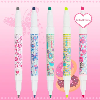 

TUNACOCO 5pcs/set ZEBRA WKT7 mildliner Butterfly party Highlighter Double-headed limited edition fluorescent pen School supplies