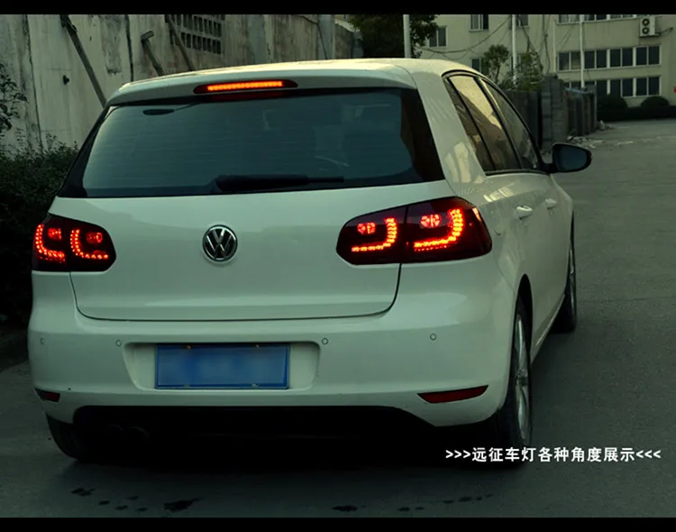 Автомобильный стильный задний светильник, аксессуары для VW Golf 6 светодиодный задний светильник s 2009-2012 Golf mk6 задний фонарь DRL+ тормоз+ Парк+ сигнальный светодиодный