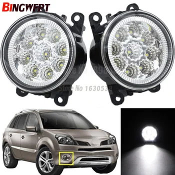 

2PCS Car Exterior Accessories H11 LED Fog Lamps White Yellow For Renault Koleos HY Closed Off-Road Vehicle 2008-2015