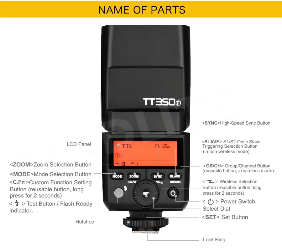 Godox TT350F для Fujifilm Mini speed lite Flash GN36 ttl HSS GN36 TT350F высокоскоростной 1/8000S 2,4G Беспроводная X система+ подарок