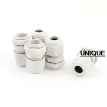 5 шт. 4 мм-8 мм Диаметр Кабельные вводы Пластик Крепежи совместных Инструменты для наращивания волос PG9 белый