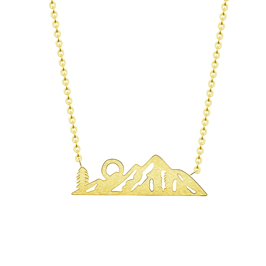 ACEBFEET Dainty Mountain Top Necklace Snowy Landscape Pendant Necklaces Hiking Nature Outdoor Jewelry Mountain Climbing Gifts ACEBFEET Dainty Mountain Top Necklace Snowy Landscape Pendant Necklaces Hiking Nature Outdoor Jewelry Mountain Climbing Gifts
