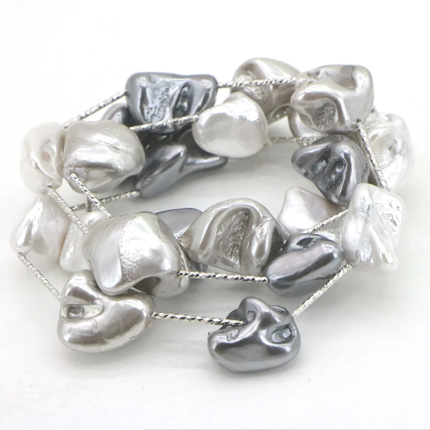 Irregular shell pearl necklace (4)
