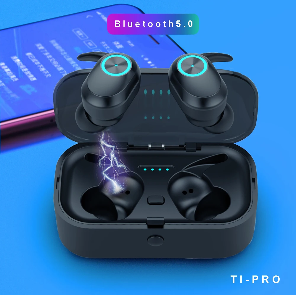 

T1 Pods Mini Wireless Bluetooth Earphone Ear Hook HD Stereo Music Sport Bluetooth Headsets Waterproof For iPhone Android Siri