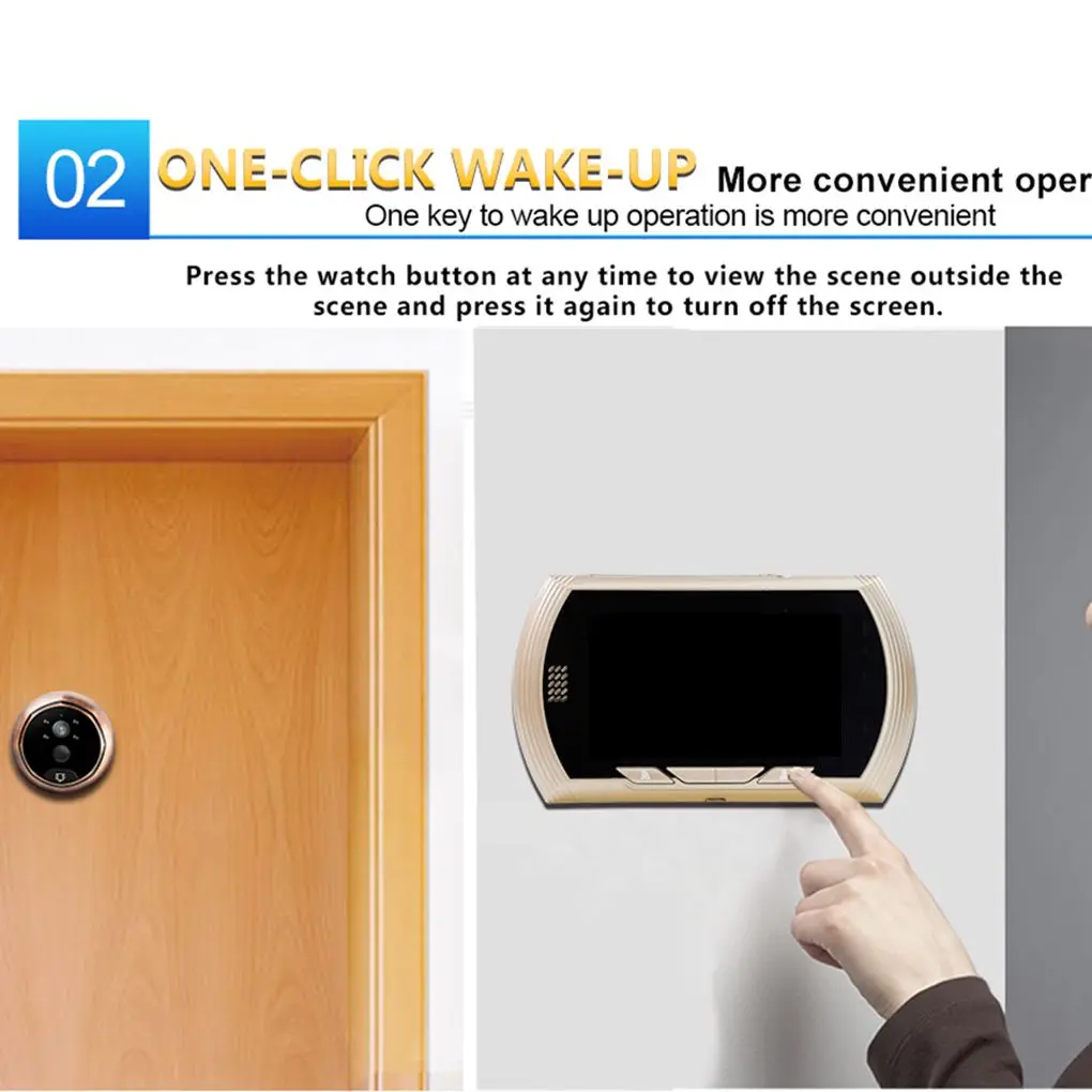 

Smart Wireless WIFI Visual Doorbell Remote Network Mobile Phone Motion Detection Large View Angle Doorbell
