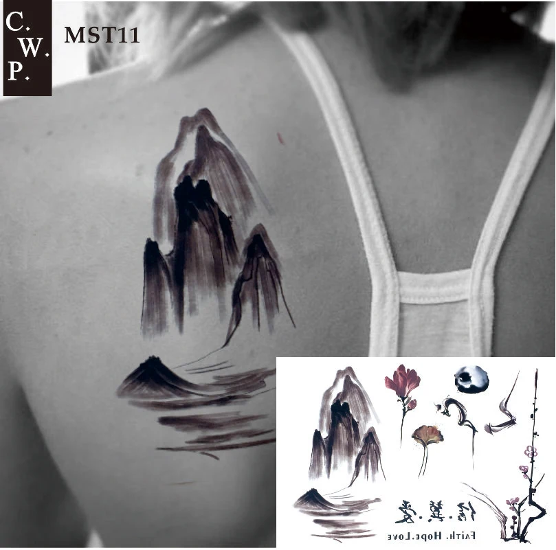 MST11 1 шт. китайская Акварельная краска ing Mountain Flower абстрактный Природный Узор