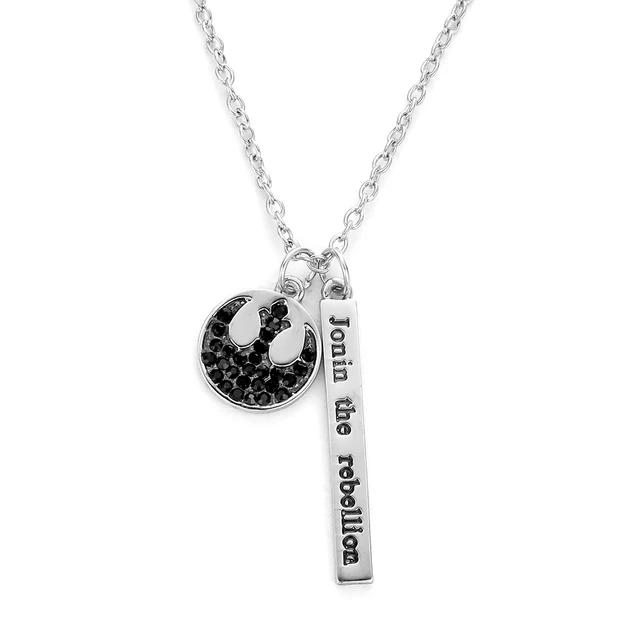 star wars rebel alliance symbol necklace crystals starbird with