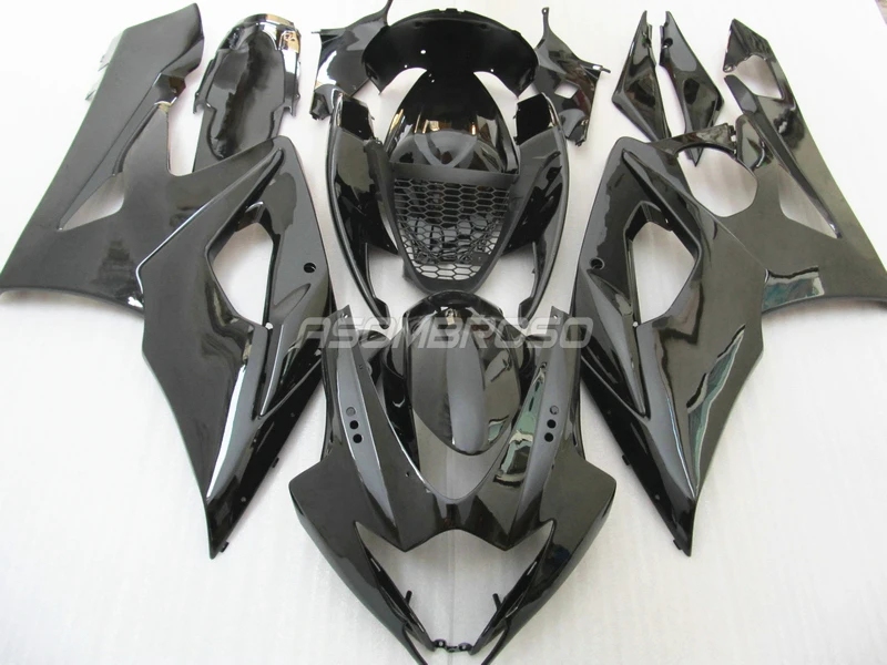 Обтекатели формы на заказ для Suzuki GSXR1000 2005 2006 05 06 глянцевые черные литьевые детали