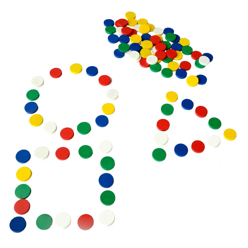 

Wooden Montessori Toys Baby Colorful Circle Counting Discs Preschool Educational Early Learning Toys For Children ME2144H