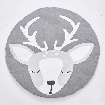 

Baby Cotton Blanket Cartoon Animal Deer Children Room Carpet Rugs Crawling Game Play Mat Soft Baby Sleep