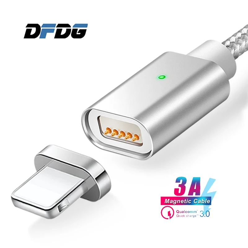 

Fast 3A 3 In 1 Magnetic Charging Cable Charger USB Data for IPhone Micro USB Type C Mobile Phone Magnet Charger for Samsung S9