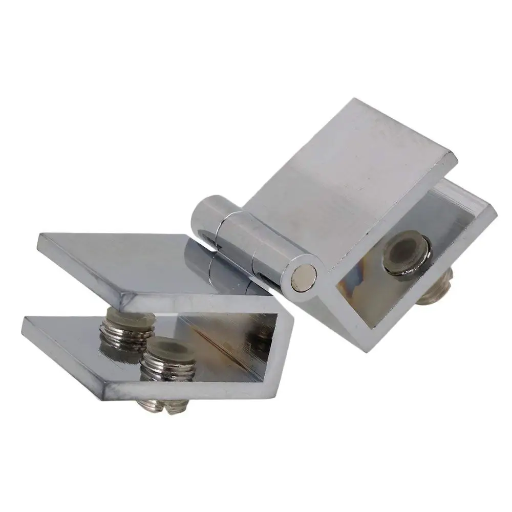 1PCS Glass Door Clamp Hinge Double Action 180 Degree Boarded | Строительство и ремонт
