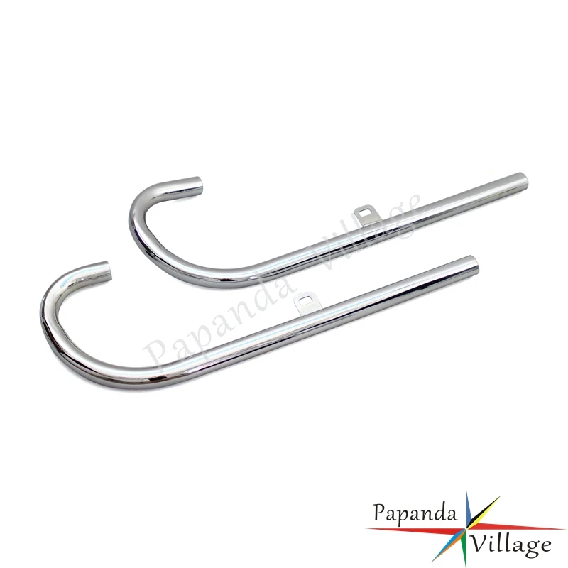

1 Pair Chrome Motorbikes Exhaust Muffler Pipes 24HP Tube for BMW Ural K750 M1 M72 R71 R12 and Dnepr MT12