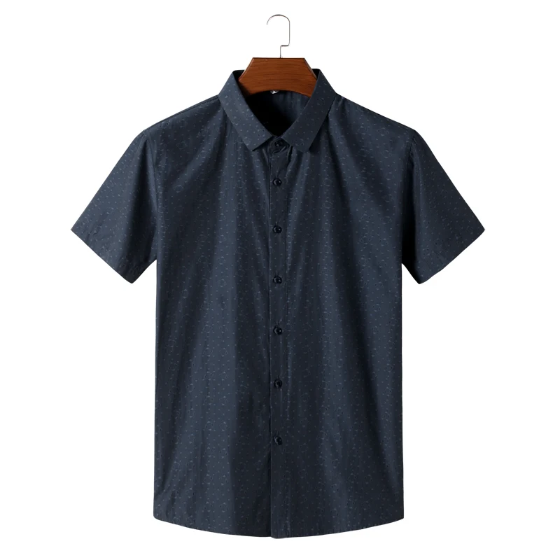 Summer Brand Men's Short Sleeve print Leisure Shirt High Quality Single Breasted Loose Male Clothes Large Size 6XL 7XL 8XL | Мужская