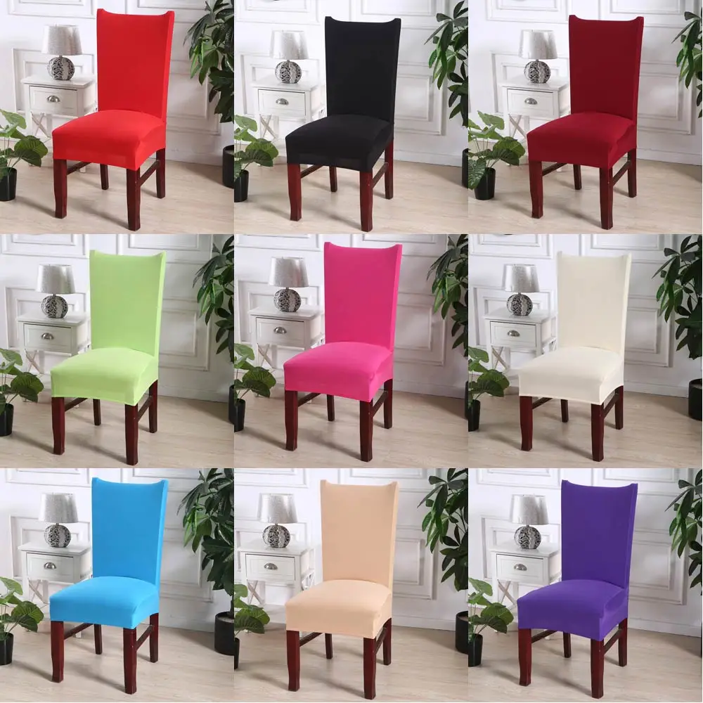 

2019 Fresh Brief Beige Color Chair Cover Slipcover Sofa Spandex/Polyester Fabric Stretch Elastic Multifunctional Chair Banquet