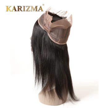 

Karizma 360 Lace Frontal Straight Remy Hair Pre Plucked Natural Hairline With Baby Hair 100% Human Hair Free Shipping