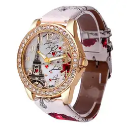 Splendid Винтаж Париж Эйфелева башня женские кварцевые часы для женщин женские студенческие повседневные Алмазный наручные женский relojes