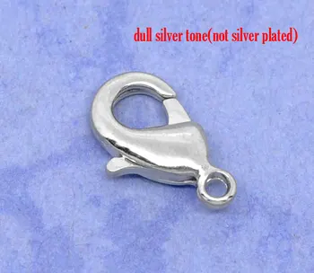 

Silver Color Lobster Clasps. Fits 12x7mm, sold per packet of 5 new