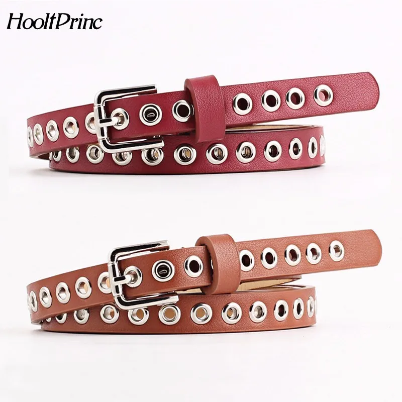 Buy Women Waist Metal Rivet Belt With Pu Leather