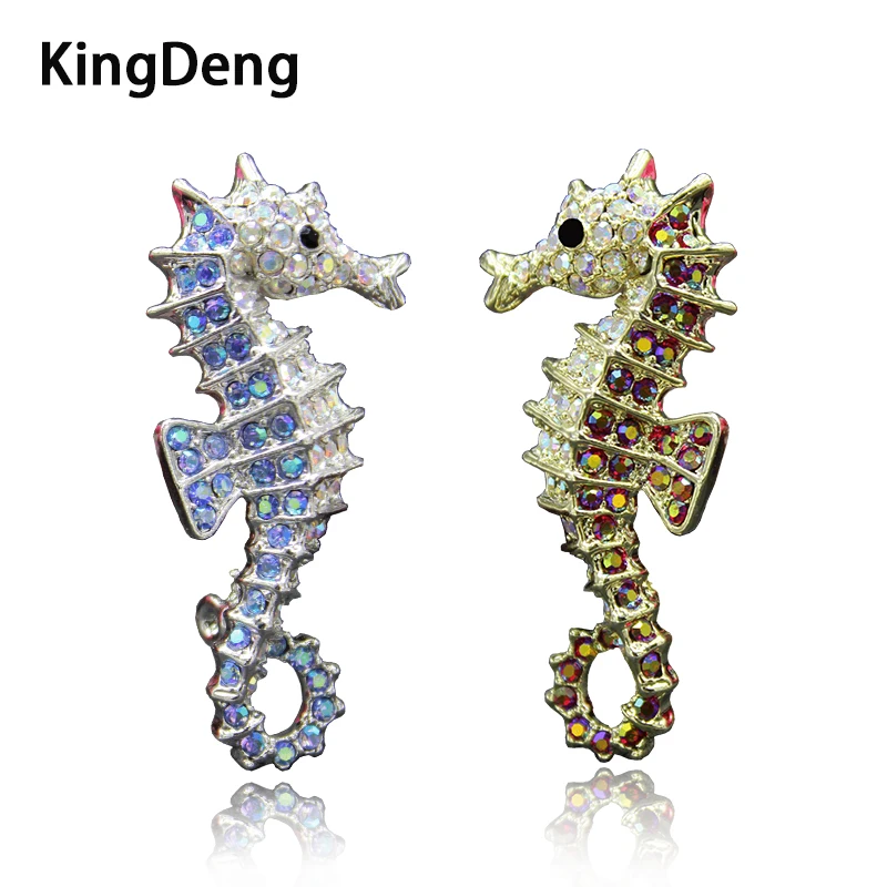 

Seahorse Rhinestone Brooch For Women Cute Enamel Pins Trendy Brooches Lapel Pin Vintage Men Jewelry Karl Pin Badge Baby Pins