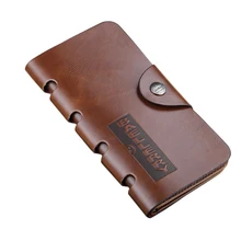 20 шт./лот+ Новинка стильный Для мужчин S из натуральной коровьей кожи Длинный кошелек карманы Для мужчин кошелек WB2