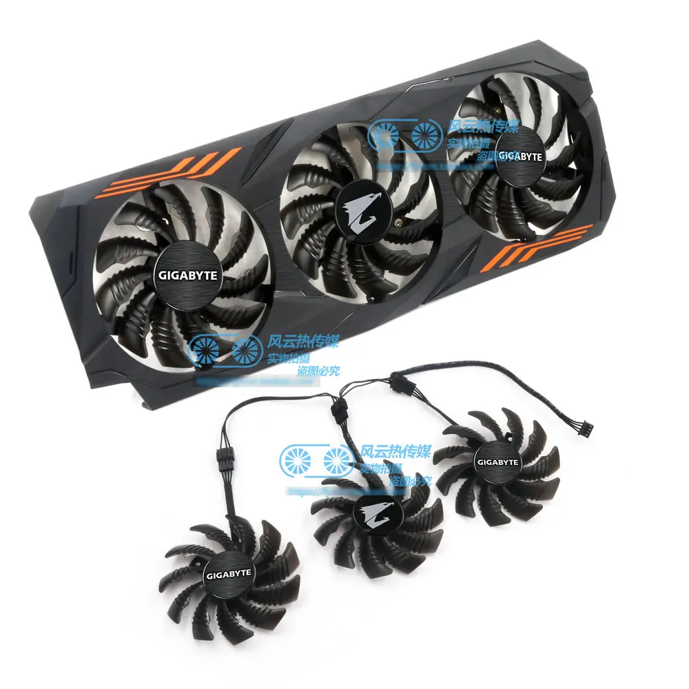 Для Gigabyte AORUS GTX1070Ti 8G GTX1060 6G видеокарта вентилятор охлаждения PLD08010S12HH