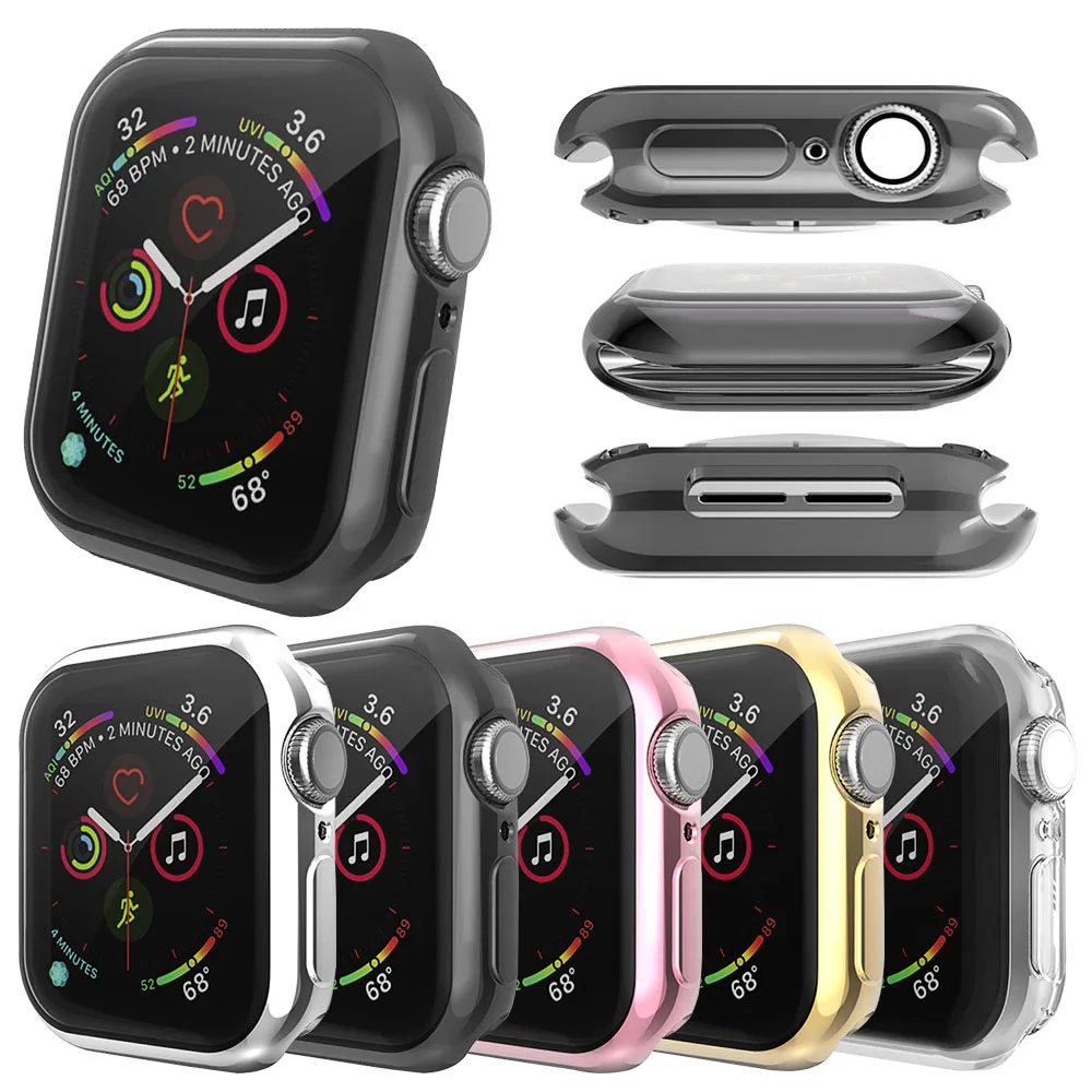 

Men/Women Watch Case for Apple Watch Series 5 4 3 2 Protective Cover for iWatch 40/44/38/42mm Bumper Soft All-Around Frame Edges