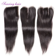 Grade 6A Cheap Brazilian Virgin Hair Straight Closure Human Hair Extensions 4*4 Top Lace Closure 100% Unprocessed Brazilian Hair