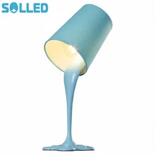 SOLLED модные разлив Краски ведро настольная лампа Спальня настольная лампа, художественное украшение для дома, декор свет jk35