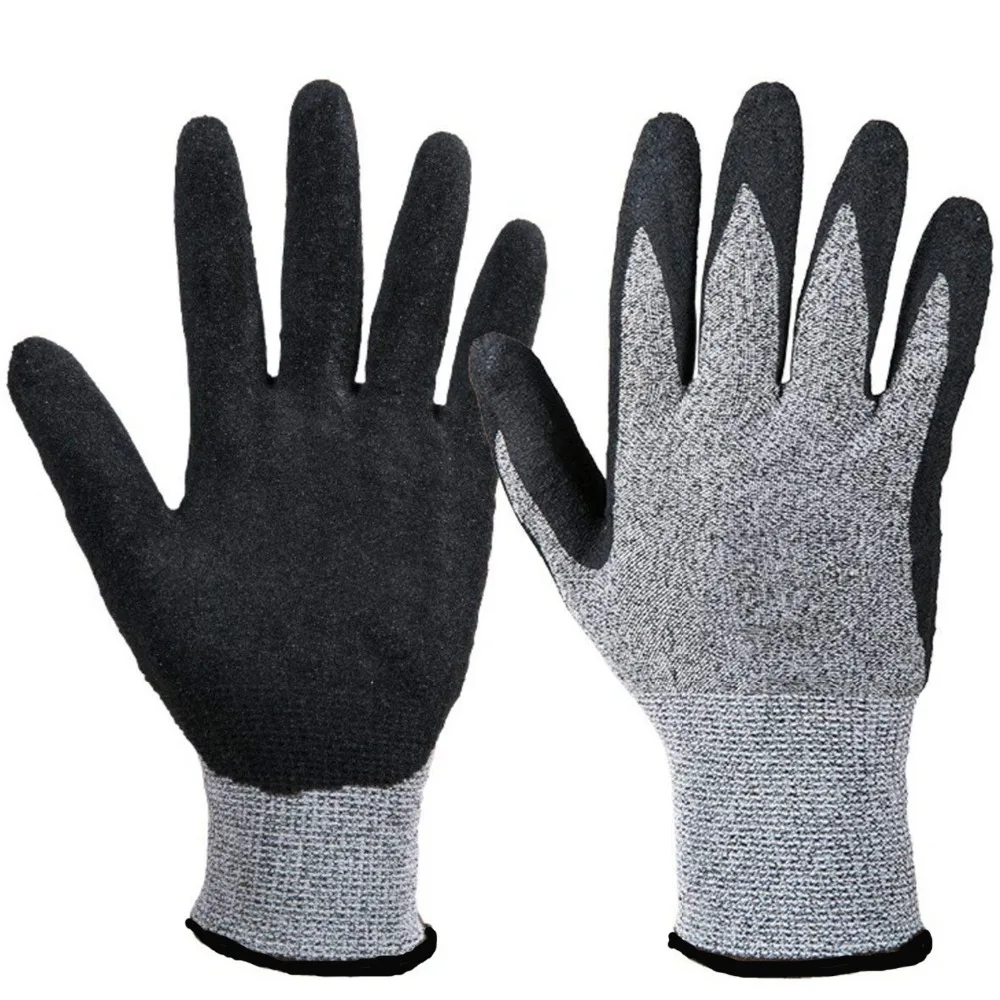 

1pair Anti-cut Nitrile Coated Working Gloves Cut Proof Safety Working Gloves Men Matte Wear-resistant Non-slip Protective unisex