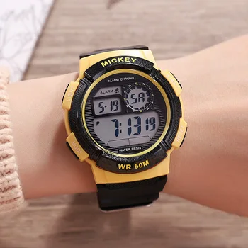 

children girls wristwatches digital sports Multifunction boys watch Disney brand students watches waterproof calendar week alarm