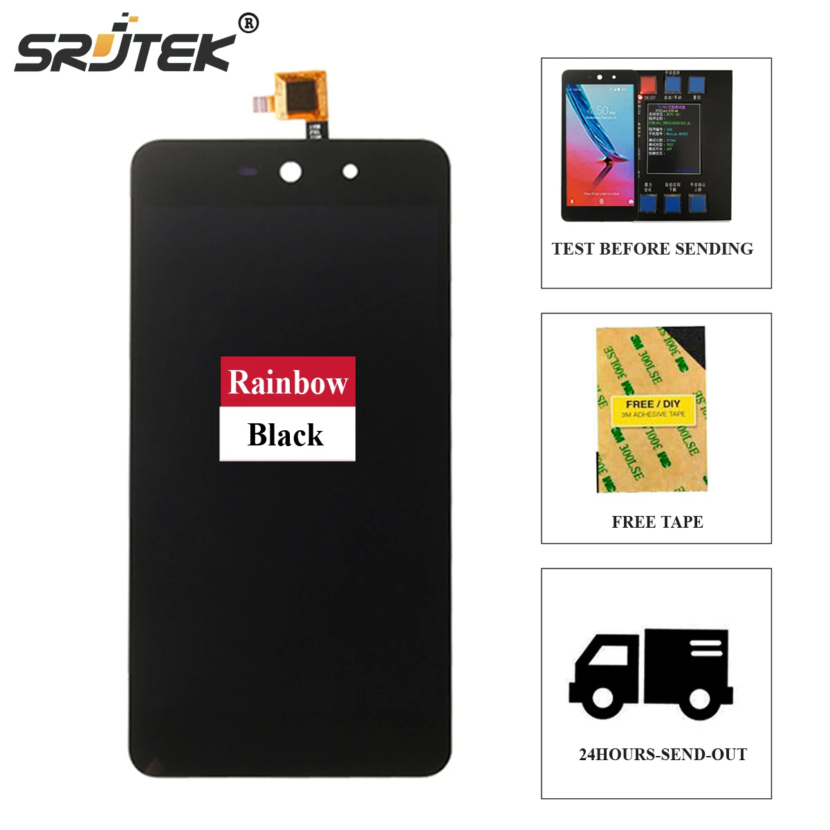 Srjtek For Wiko Rainbow UP 4G LCD Display Matrix + Touch Screen