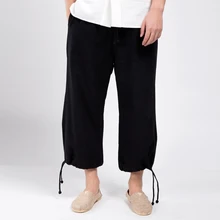 Mixcubic Лето Стиральная Классные удобные льняные Штаны мужские повседневные свободные льняные Штаны для мужчин льняные брюки, размер M-4XL