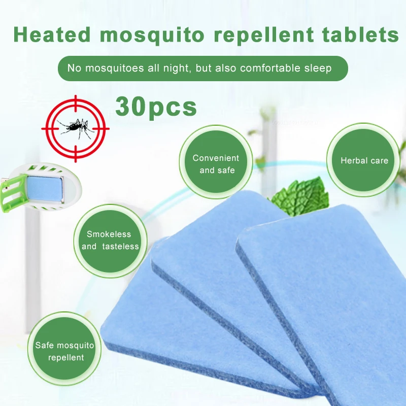 

30PCS Mosquito Repellent Tablet Home Cockroach Pest Control Economic No Toxic Sleep Flies Insect Killer Table Convenient Summer