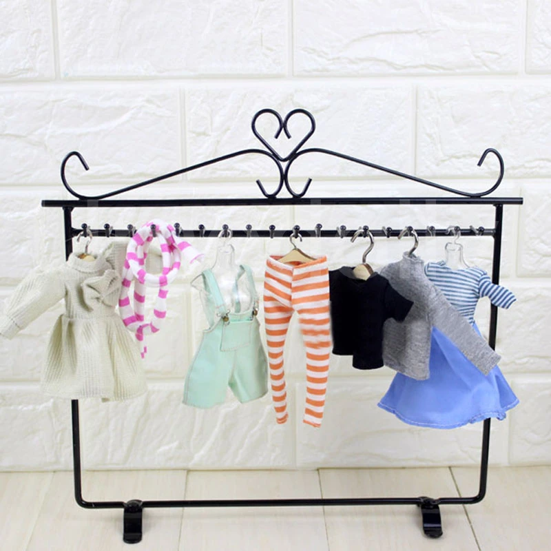 Paper Clips Barbie Doll Clothes Hangers Garment Rack American Girl Doll  Clothes Hangers Mini Doll Clothes