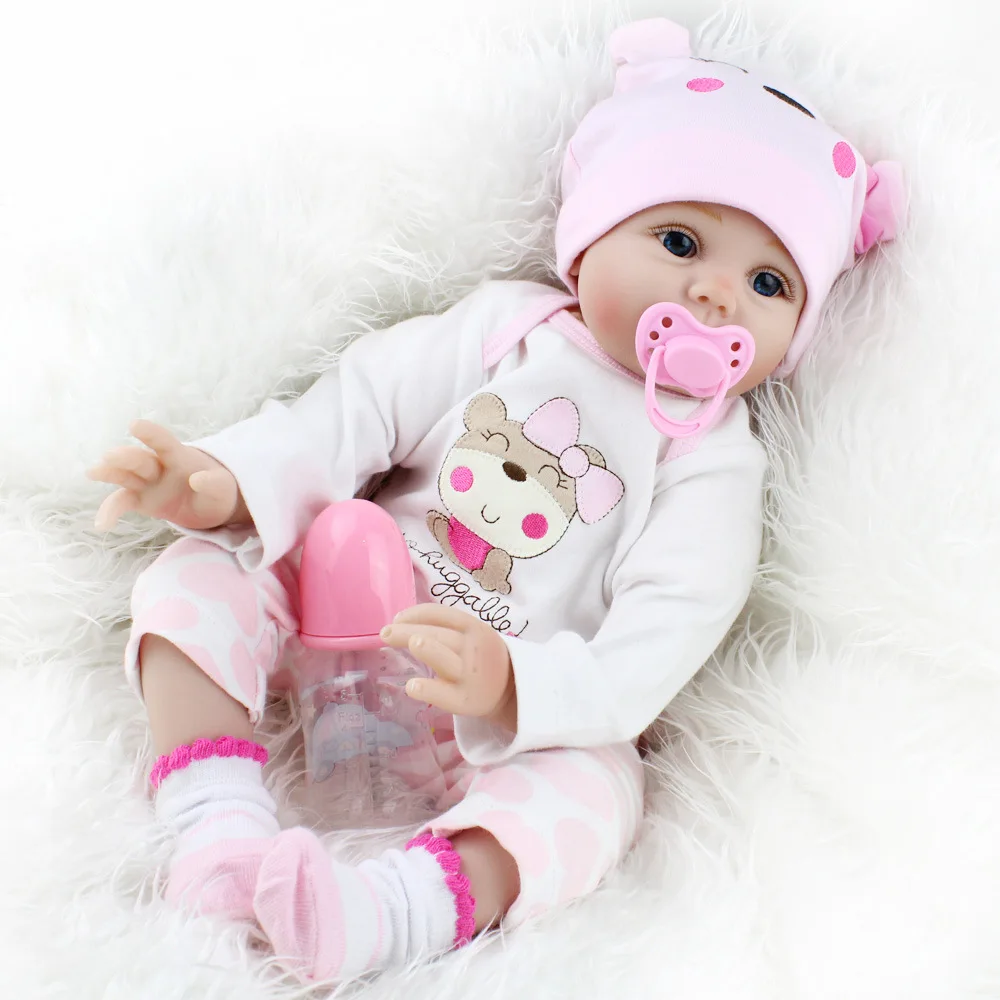 55 см силиконовые виниловые reborn baby doll игрушки реалистичные reborn boneca детские игрушки для девочек и мальчиков мягкое тело для детей подарок на день рождения для мамы