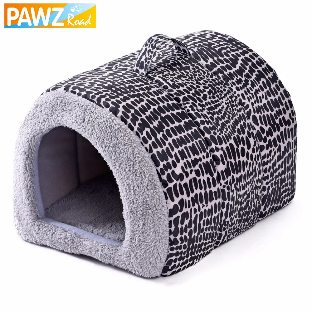

Pet Dog Bed 2 Color Leopard Easy to Carry Pet Bed Portable Cats House Dog Kennel Cozy Mat Soft Dog Warm Goods for Pets Removable